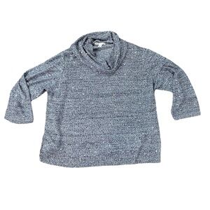 Woman’s Emaline gray and silver cowl neck sweater size 3X